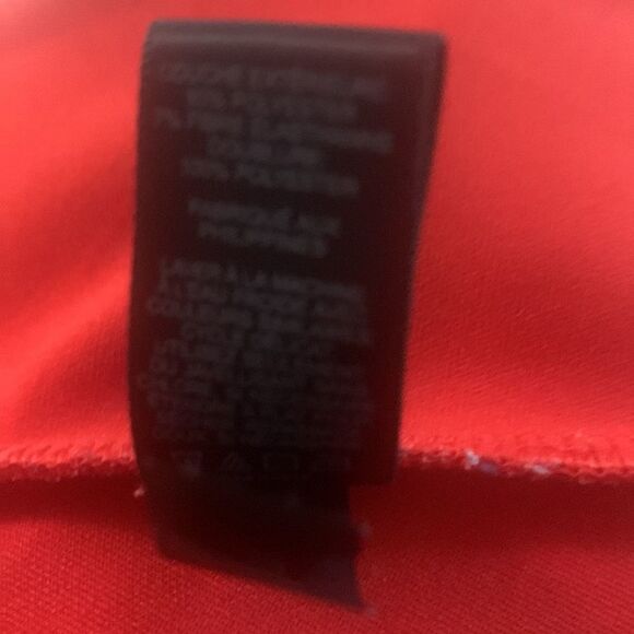 Express Size 8 Little Red Dress V Neck Side Cutouts Fit & Flare Zipper Back - Picture 10 of 11